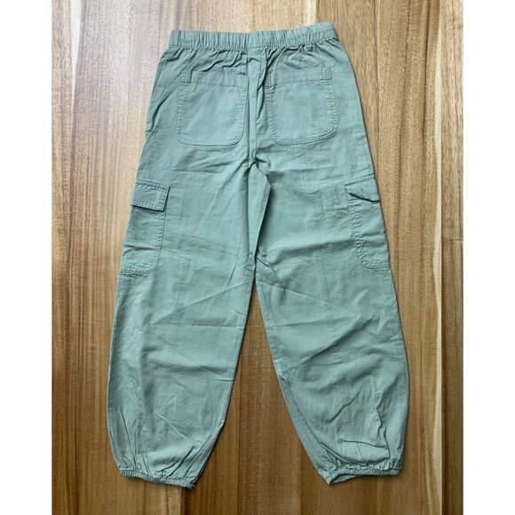 Cat & Jack Kids Green Cargo Jogger Pants Elastic Waist Drawstring Pockets Small - Picture 2 of 10